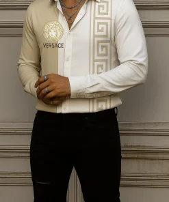 VERSACE Long Sleeves Button Down Shirt Limited For Men VS20014016