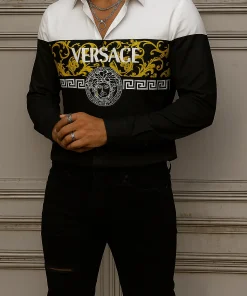 VERSACE Long Sleeves Button Down Shirt Limited For Men VS20014018