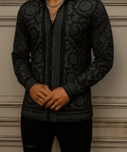 VERSACE Long Sleeves Button Down Shirt Limited For Men VS25212035