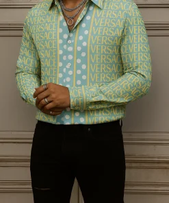 VERSACE Long Sleeves Button Down Shirt Limited For Men VS09030619