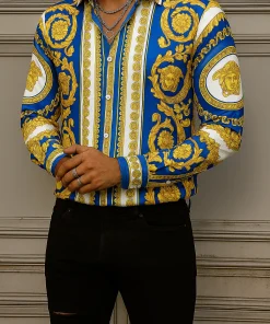 VERSACE Long Sleeves Button Down Shirt Limited For Men VS20014027