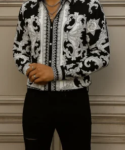 VERSACE Long Sleeves Button Down Shirt Limited For Men VS20014031