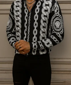 VERSACE Long Sleeves Button Down Shirt Limited For Men VS20014034