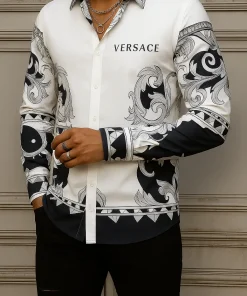 VERSACE Long Sleeves Button Down Shirt Limited For Men VS20014036