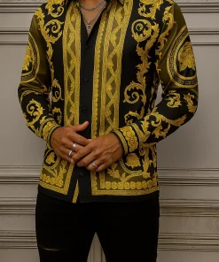 VERSACE Long Sleeves Button Down Shirt Limited For Men VS20014040