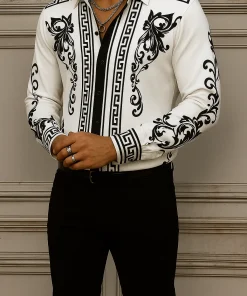VERSACE Long Sleeves Button Down Shirt Limited For Men VS30014713