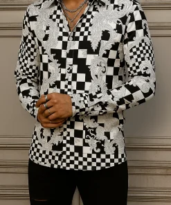 VERSACE Long Sleeves Button Down Shirt Limited For Men VS09030503