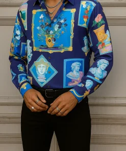 VERSACE Long Sleeves Button Down Shirt Limited For Men VS09030505