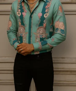 VERSACE Long Sleeves Button Down Shirt Limited For Men VS09030511