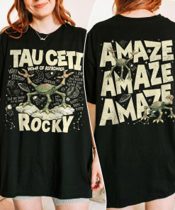 Alternative view of Rocky Tau Ceti Home of Astrophage Shirt, Amaze Amaze Amaze Jazz Hands Tshirt, Hail Mary Book Shirts, Sci Fi Lovers Gift