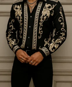 VERSACE Long Sleeves Button Down Shirt Limited For Men VS30014716