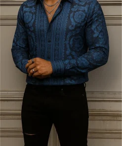 VERSACE Long Sleeves Button Down Shirt Limited For Men VS30105602