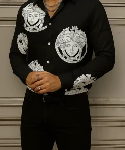 VERSACE Long Sleeves Button Down Shirt Limited For Men VS07003349